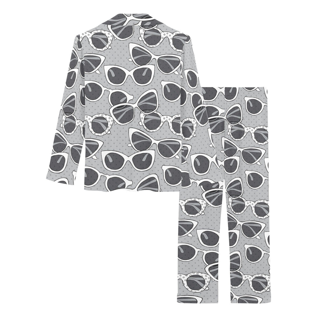 Sun Glasses Pattern Print Design 04 Women's Long Pajama Set