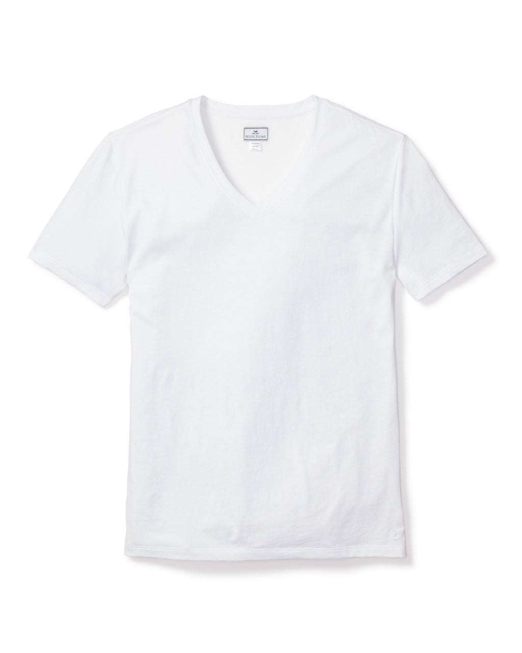 Men's Pima V-Neck Top in White