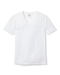 Men's Pima V-Neck Top in White