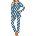 Golden Retriever Pattern Print Design 03 Women's Long Pajama Set