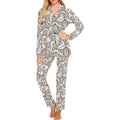 Stingray Pattern Print Design 05 Women's Long Pajama Set