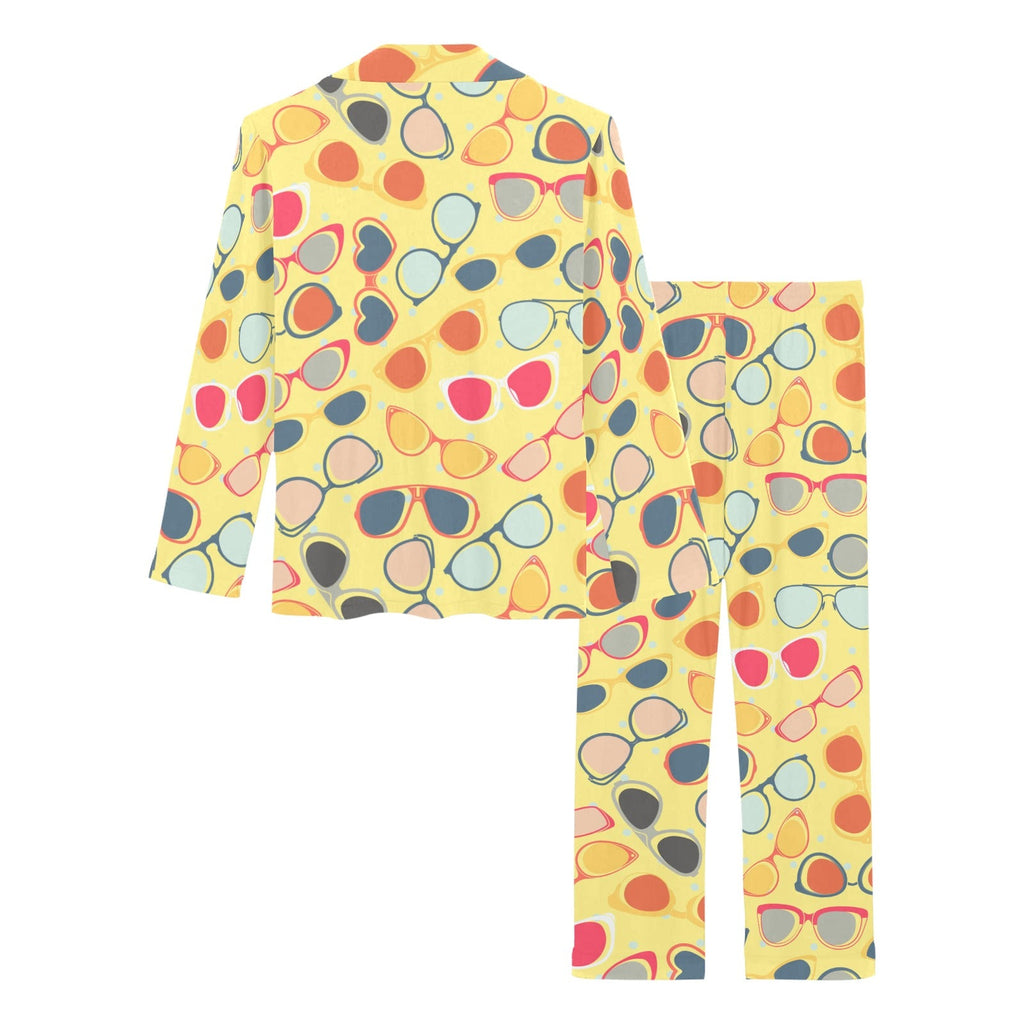Sun Glasses Pattern Print Design 05 Women's Long Pajama Set