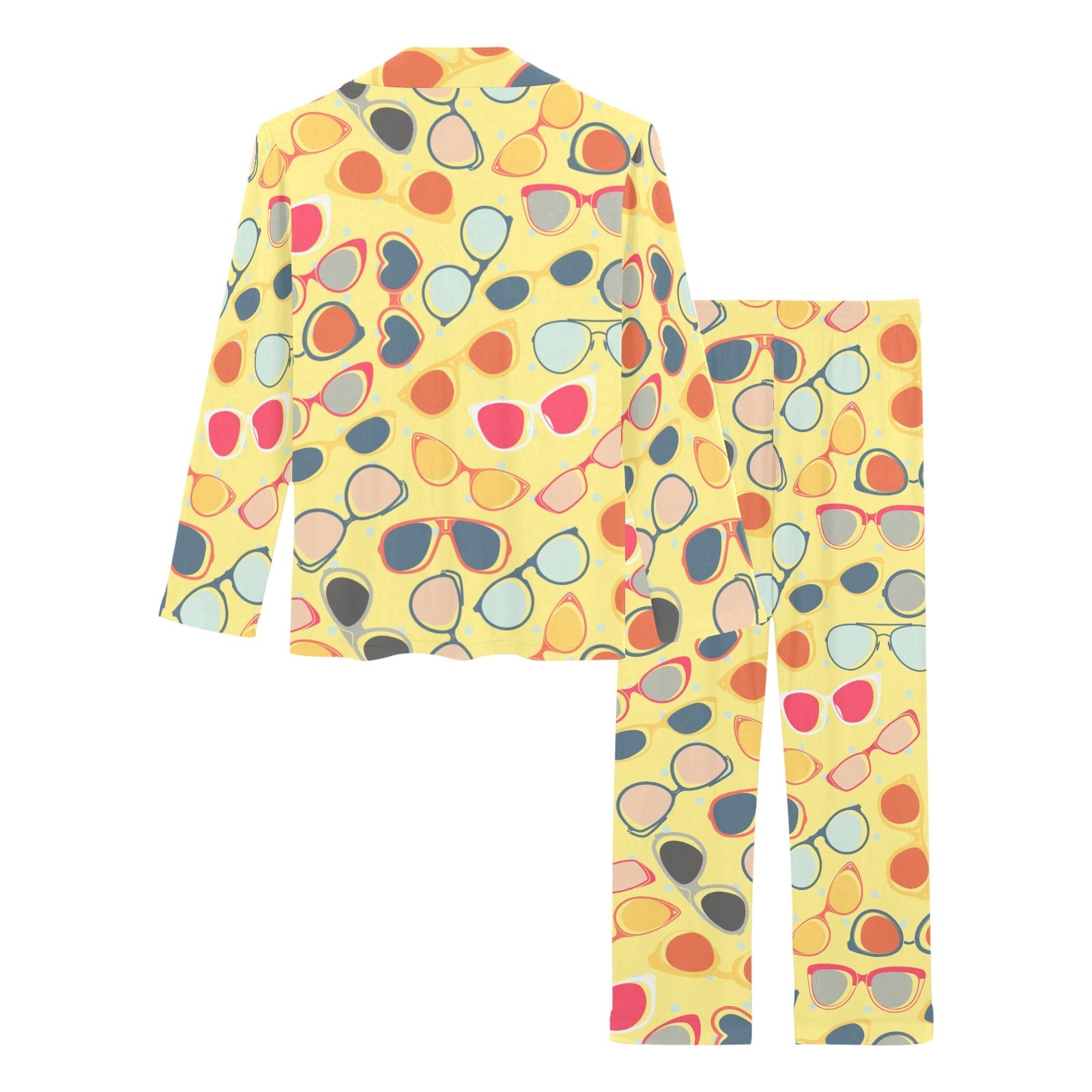 Sun Glasses Pattern Print Design 05 Women's Long Pajama Set