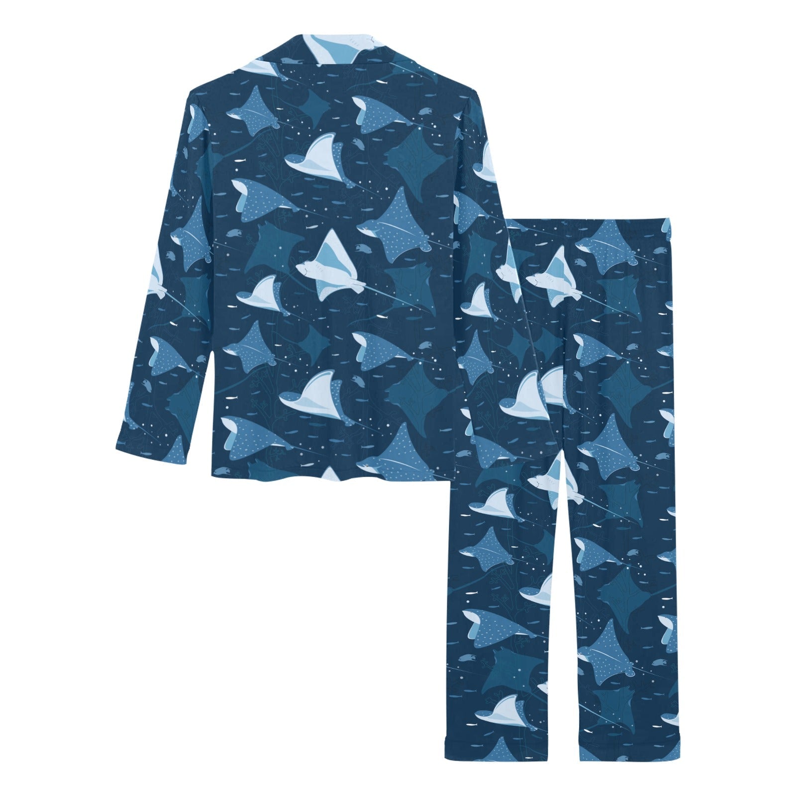 Stingray Pattern Print Design 04 Women's Long Pajama Set