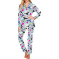Stingray Pattern Print Design 01 Women's Long Pajama Set