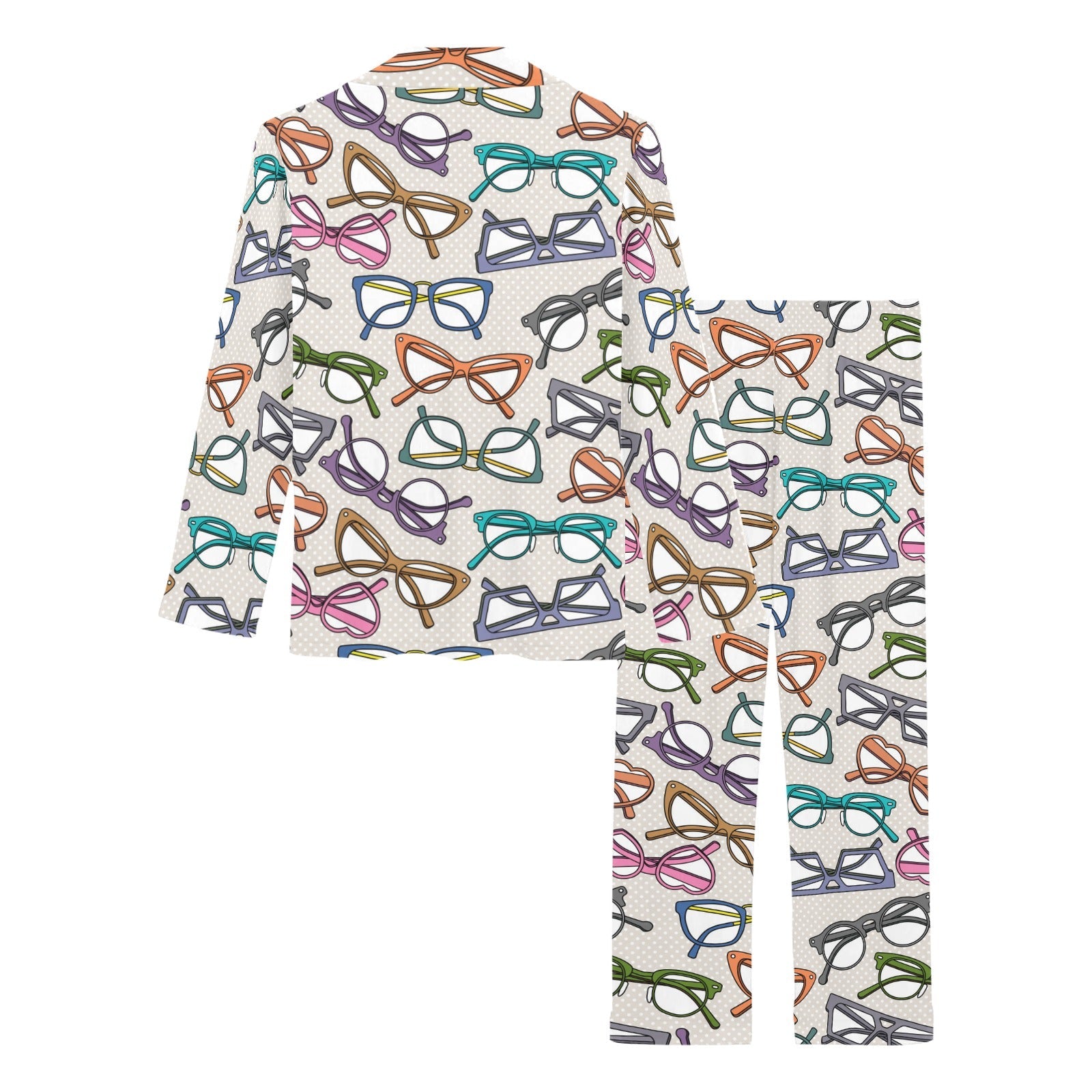 Sun Glasses Pattern Print Design 01 Women's Long Pajama Set