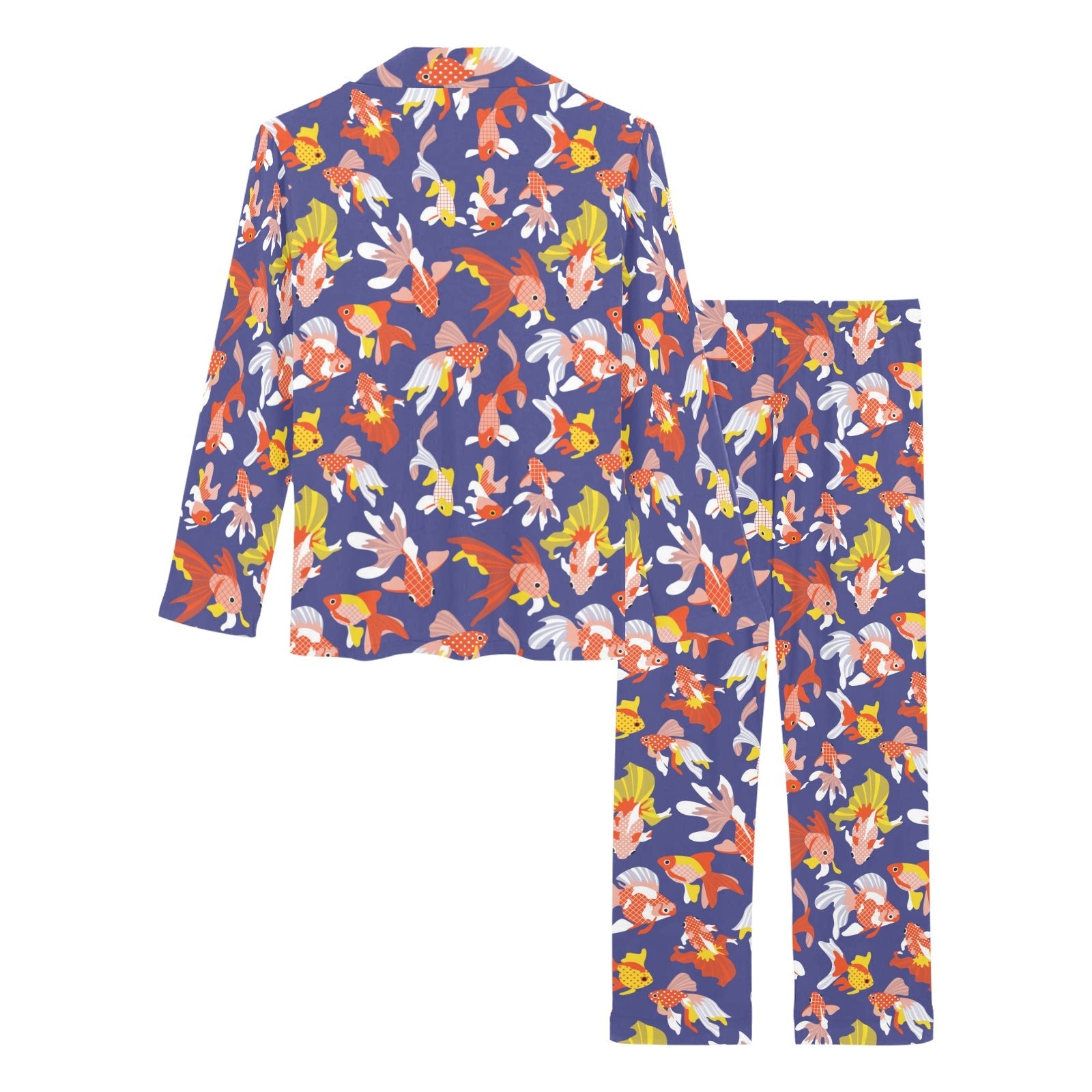 Goldfish Pattern Print Design 04 Women's Long Pajama Set