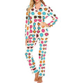 Sun Glasses Pattern Print Design 03 Women's Long Pajama Set