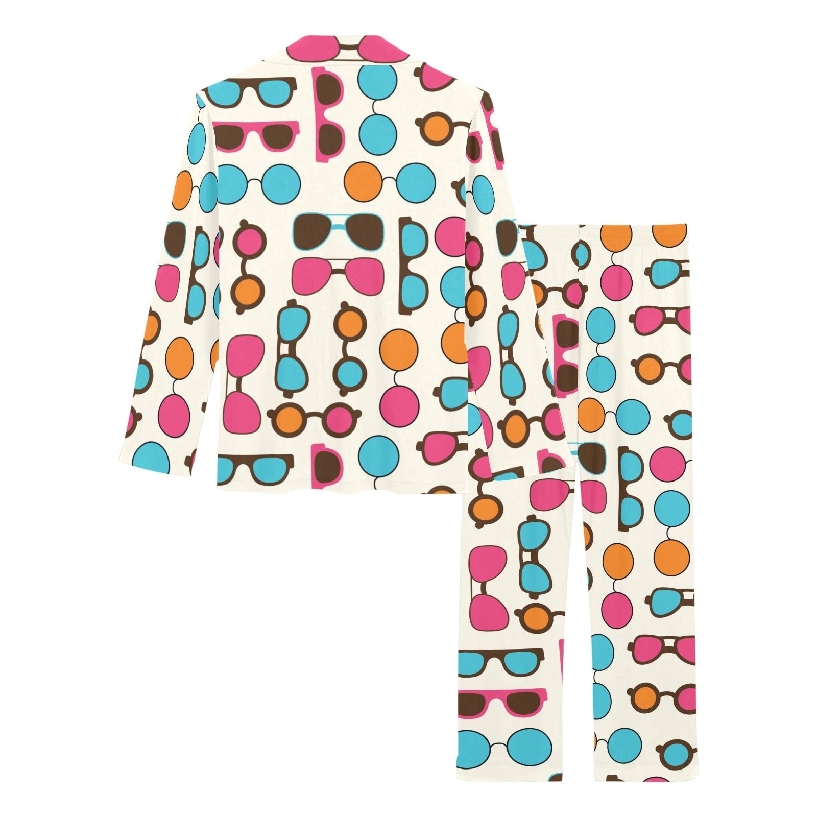 Sun Glasses Pattern Print Design 03 Women's Long Pajama Set